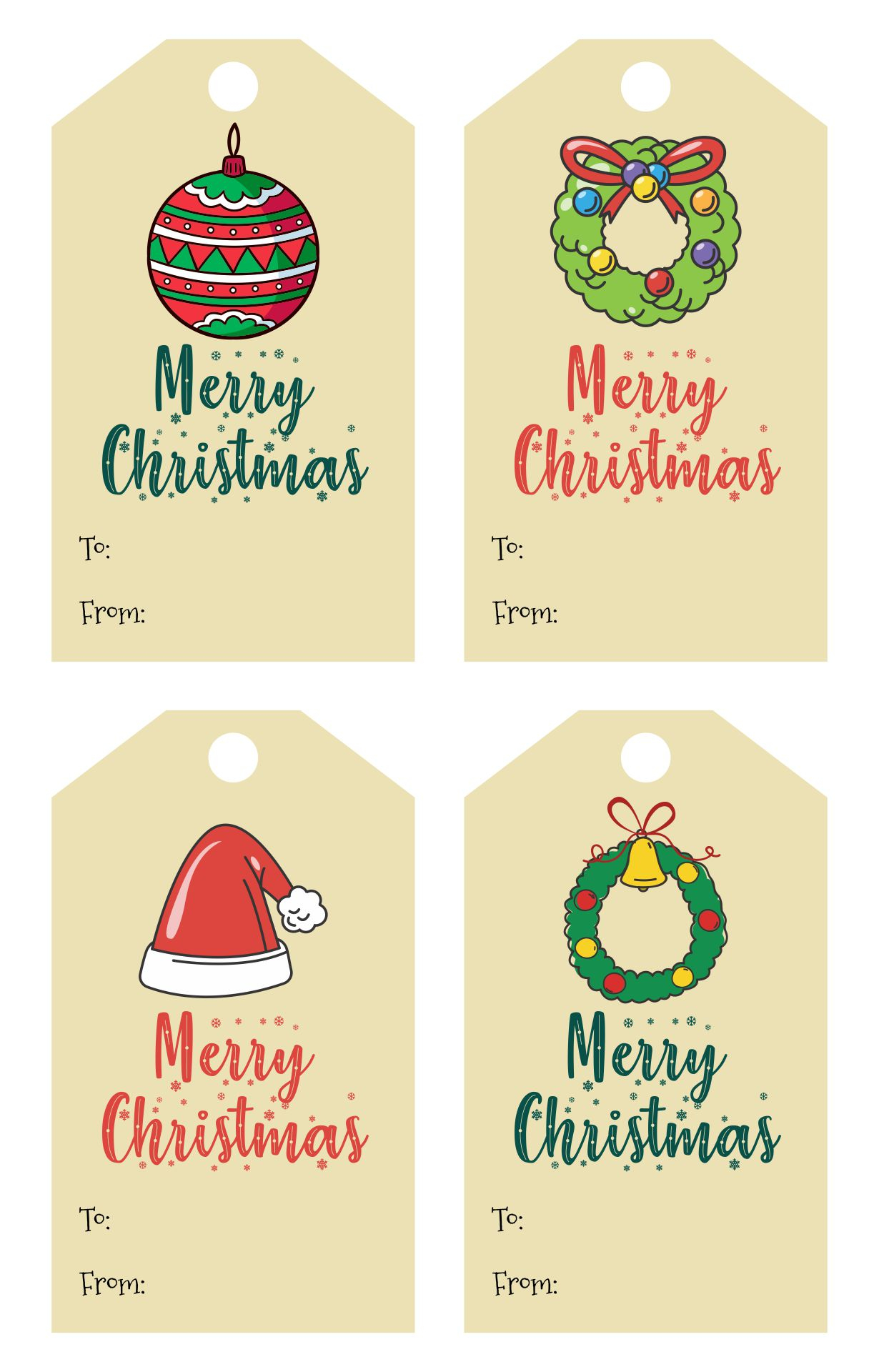 7 Best Blank Christmas Gift Tag Sticker Printable Printablee
