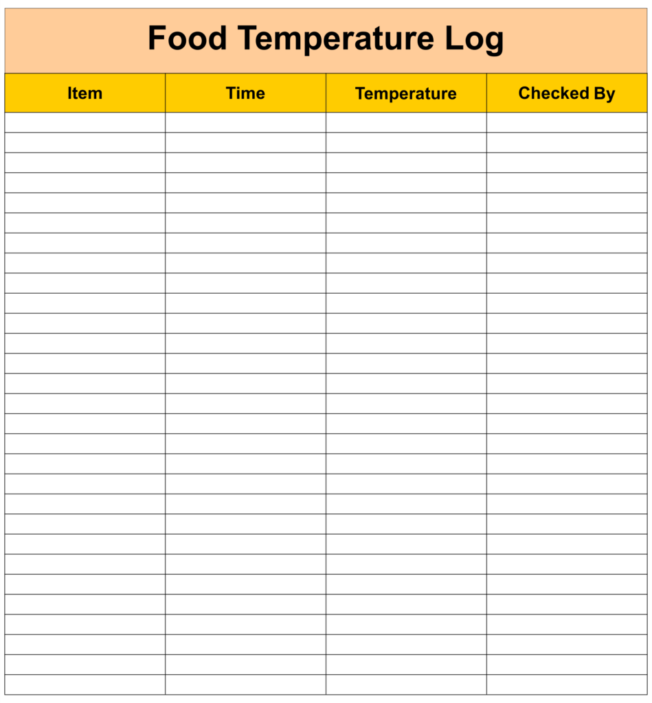 7 Best Printable Food Temperature Chart Printablee