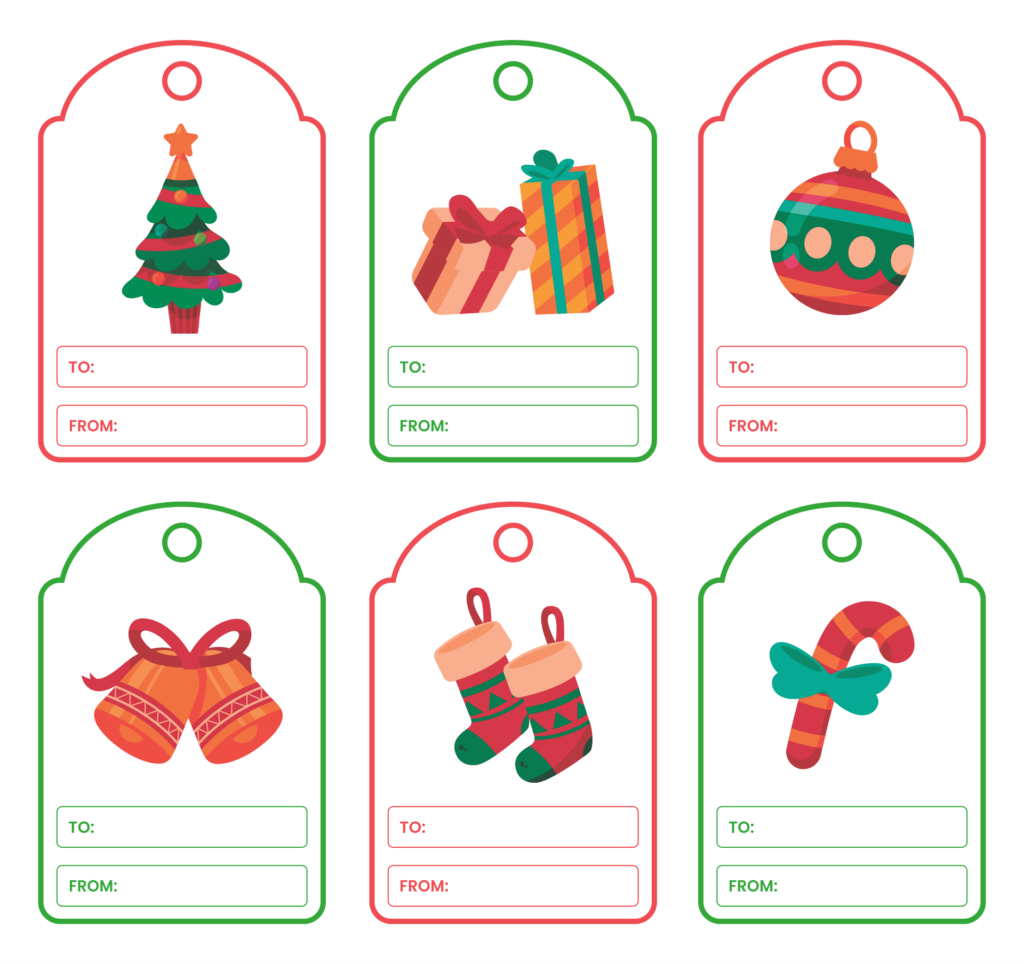 8 Best Christmas Gift Tags Printable Templates Printablee