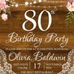80th Birthday Invitation Surprise Birthday Invitation Etsy 80th