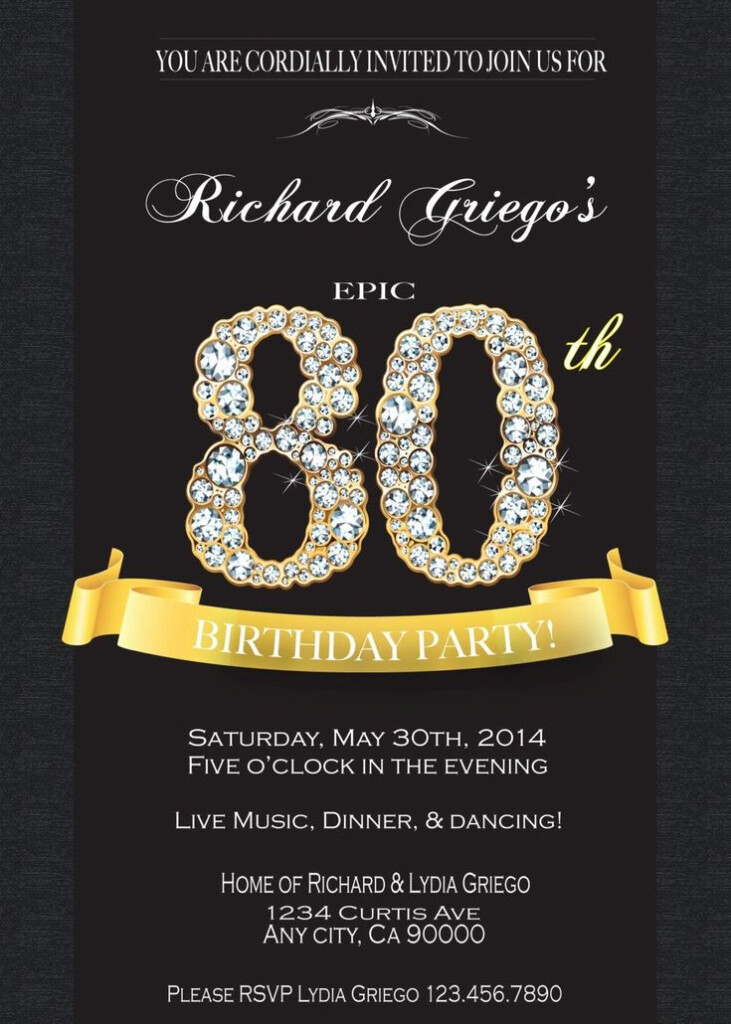 80th Birthday Party Invitations Best Of 80th Birthday Invitation 80th 