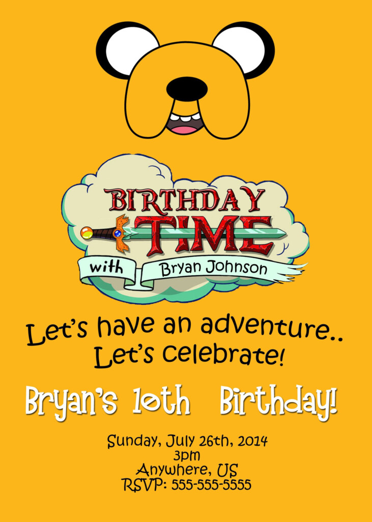 Adventure Time Birthday Invitations 8 99 Adventure Time Birthday 