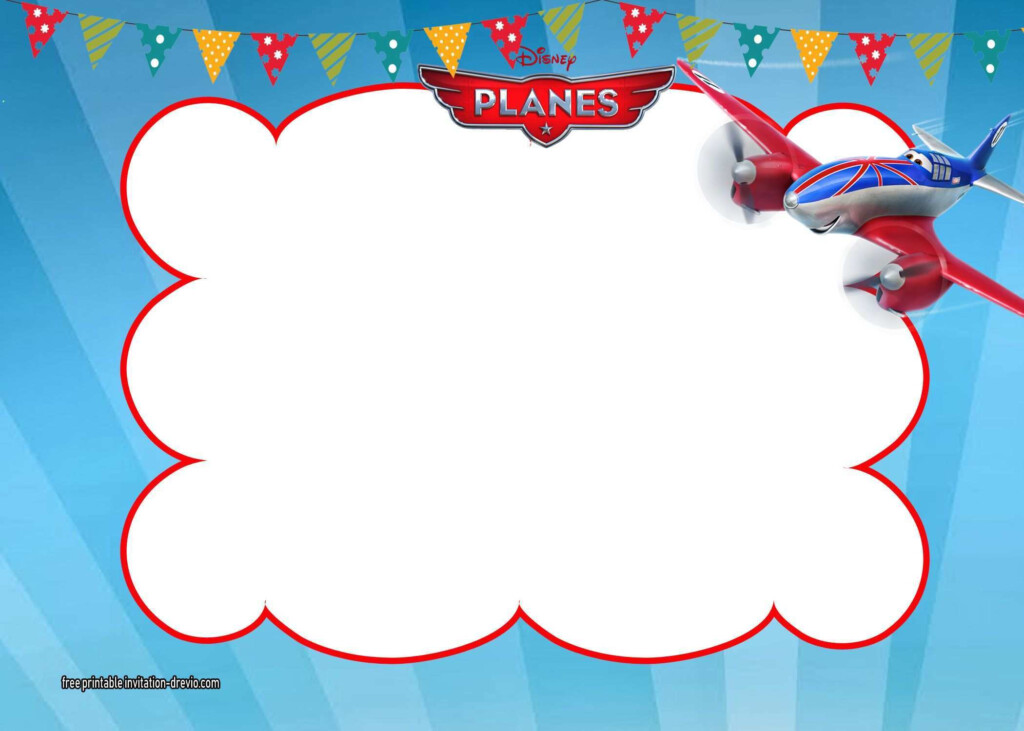 Airplane Birthday Invitation Template Cards Design Templates