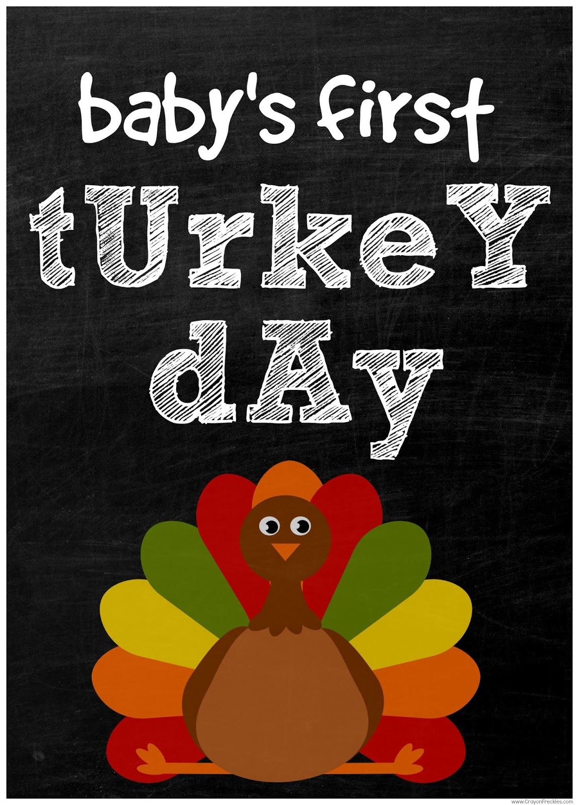 Baby s First Thanksgiving Milestone Card free Printable Do Play Learn