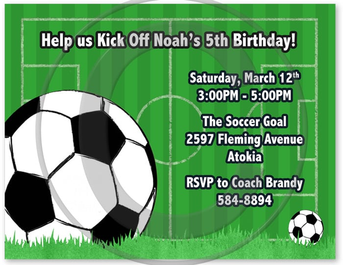 Birthday Soccer Printable Invitation