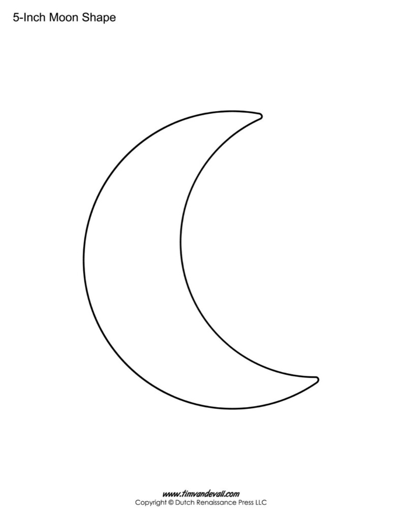 Blank Moon Template Moon Crafts Moon Template Shape Template