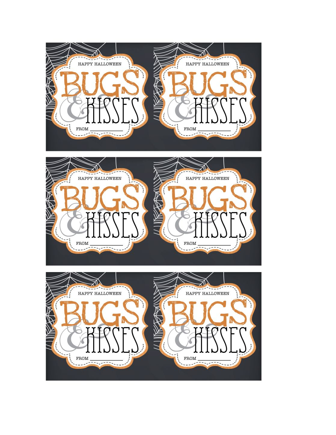 Bugs Kisses Printable Halloween Printables Free Halloween Teacher 