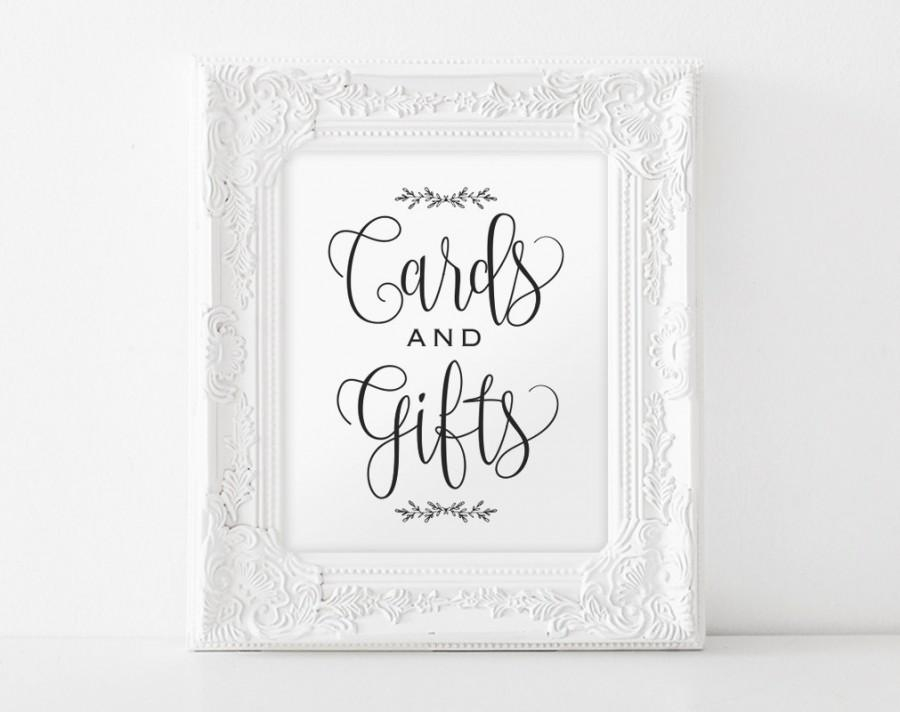 Cards And Gifts Sign Gift Table Sign Cards And Gifts Printable