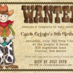 Cartoon Cowboy Birthday Invitation FREE Printable Birthday Invitation