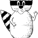 Cartoon Raccoon Coloring Page Free Printable Coloring Pages