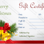 Christmas Bells Gift Certificate Template