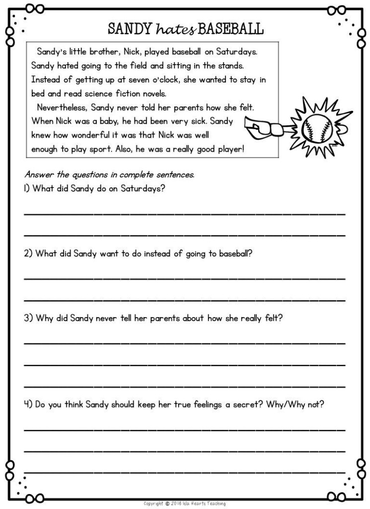 Christmas Reading Comprehension Worksheets Grade 2 