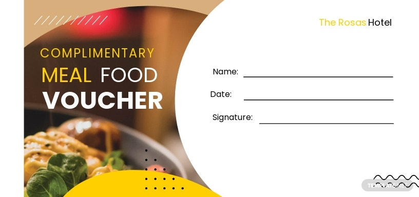 Complimentary Meal Food Voucher Template Free PDF Word PSD 