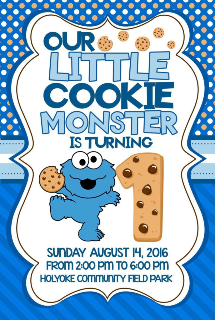 Cookie Monster Birthday Invitations Etsy Monster Invitations 