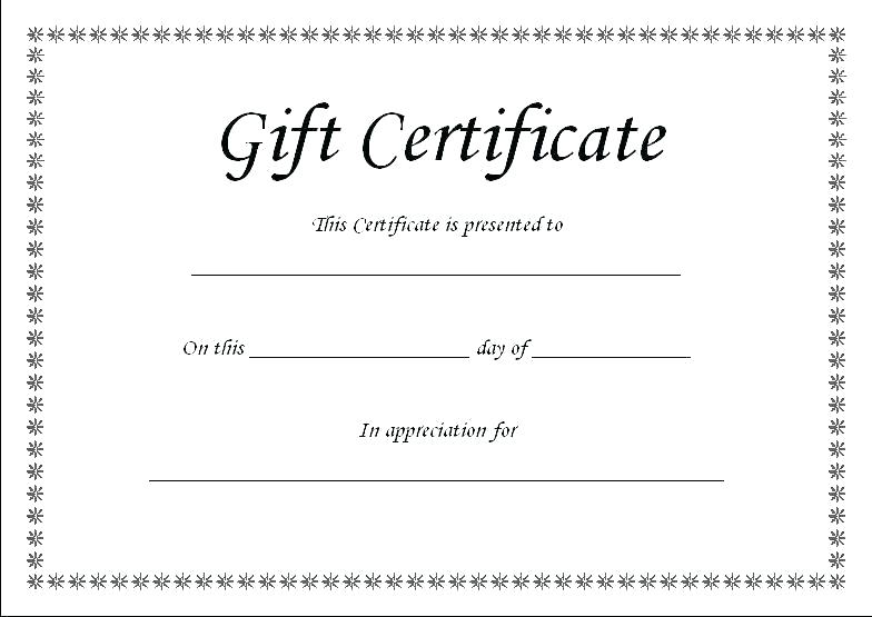 Custom Gift Certificate Template 5 TEMPLATES EXAMPLE TEMPLATES 