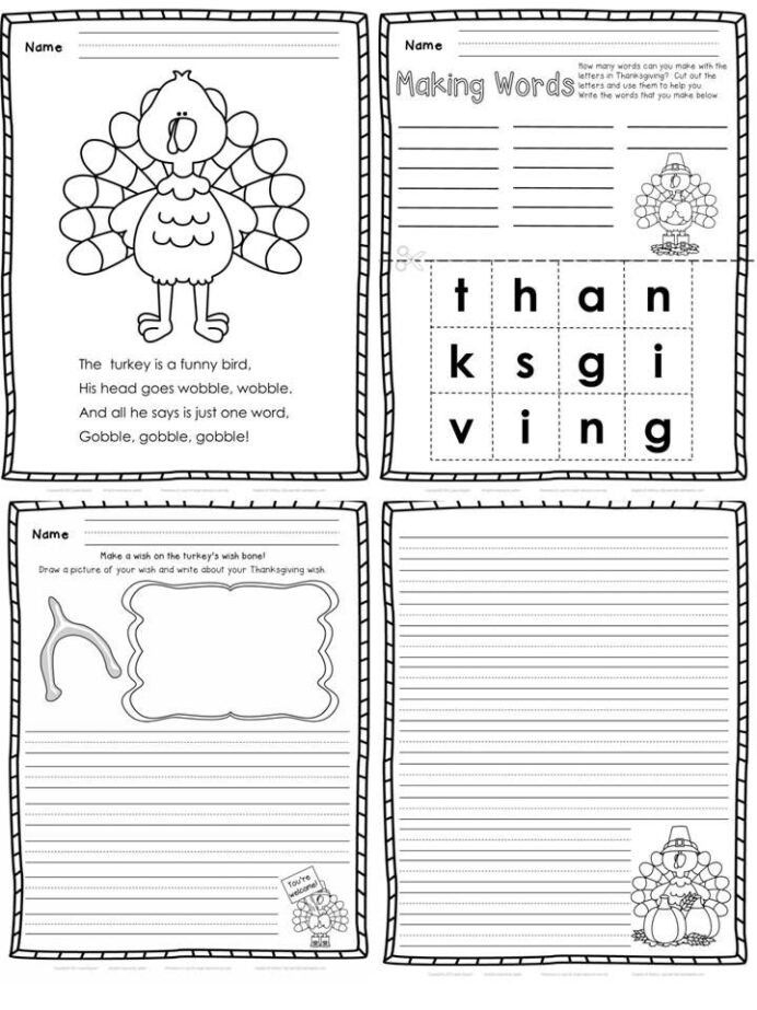 Decoding Worksheets For 1st Grade Free Thanksgiving Math Worksheets For 