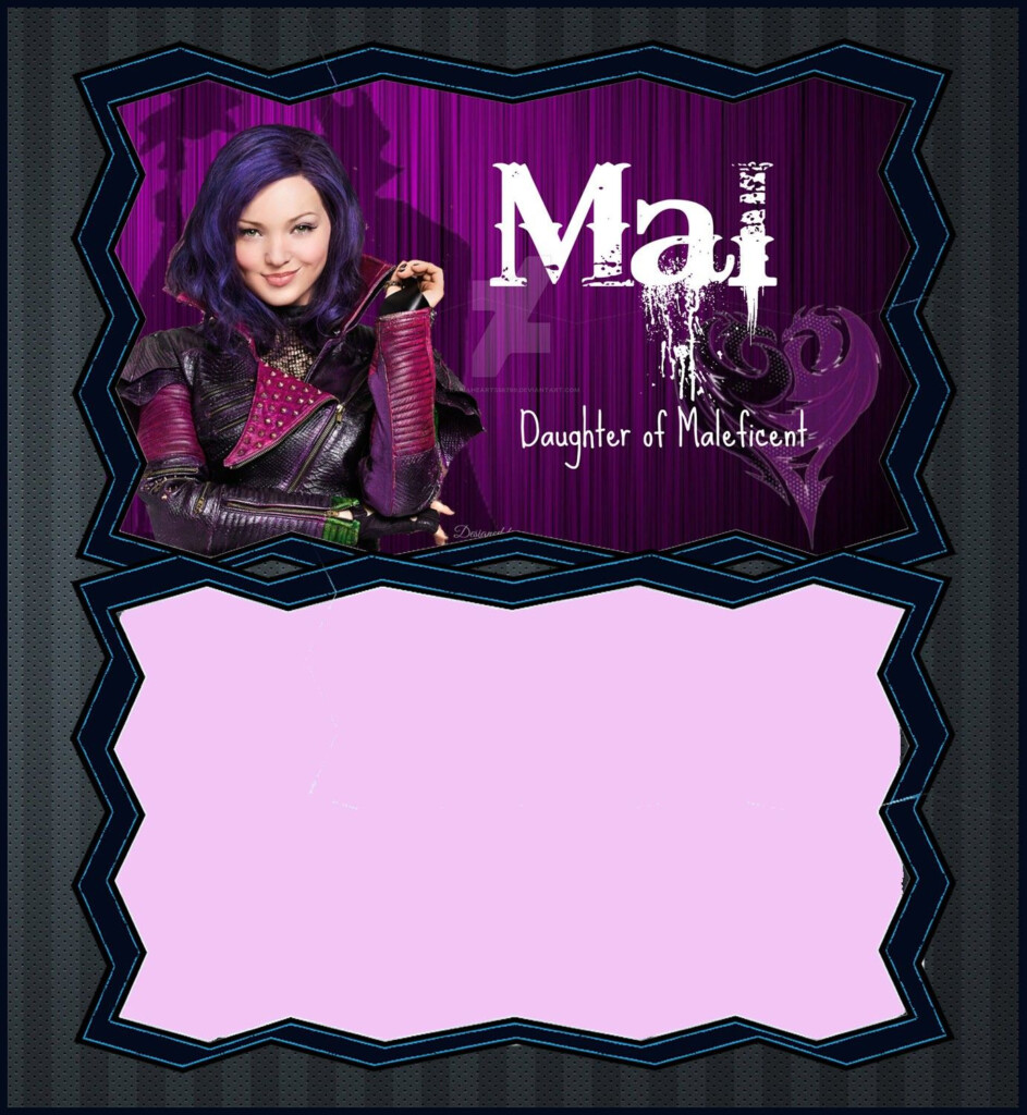 Descendants Mal Invitation Template Invitaciones De Descendientes 