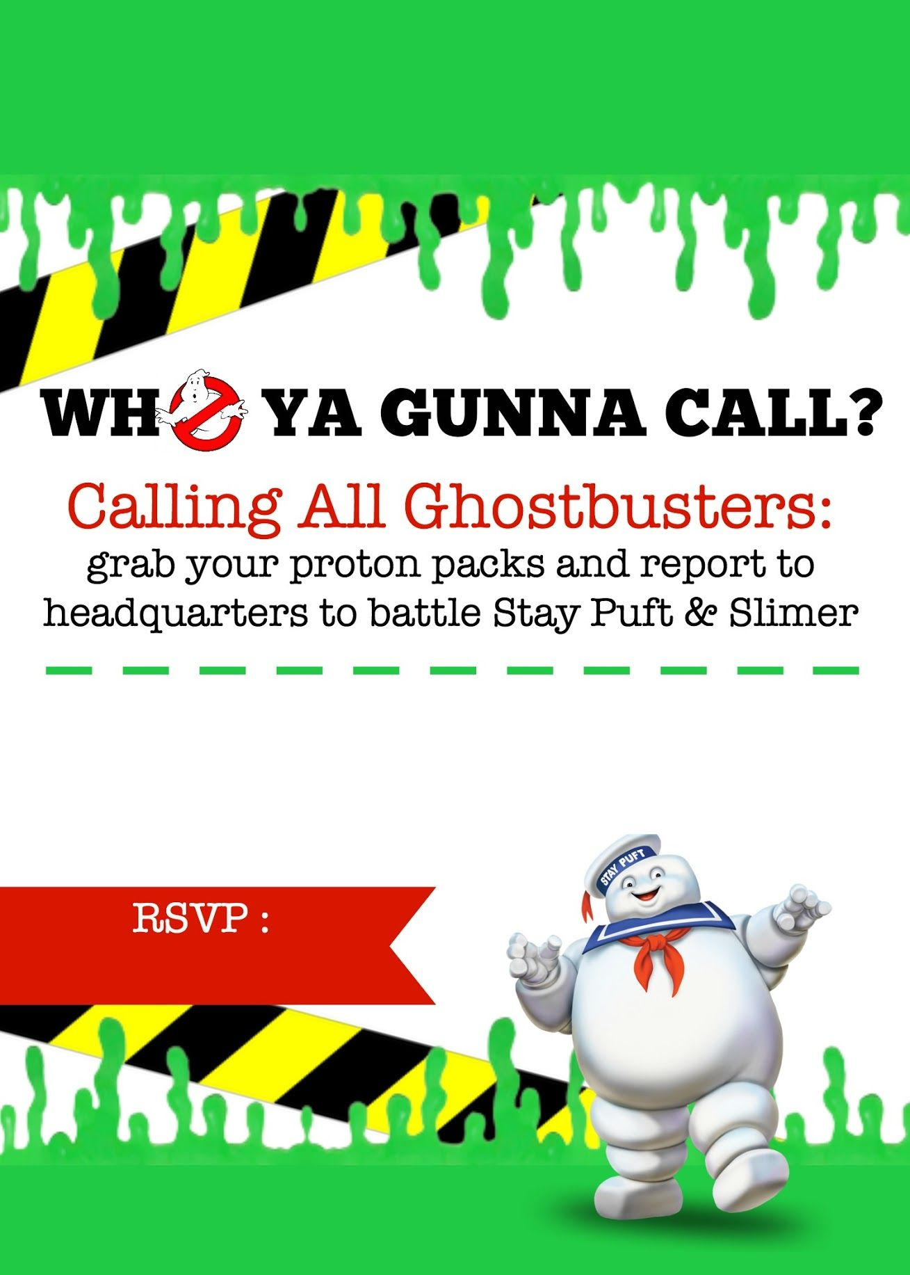 Displaying Free Ghostbusters Invite jpg Ghostbusters Birthday Party