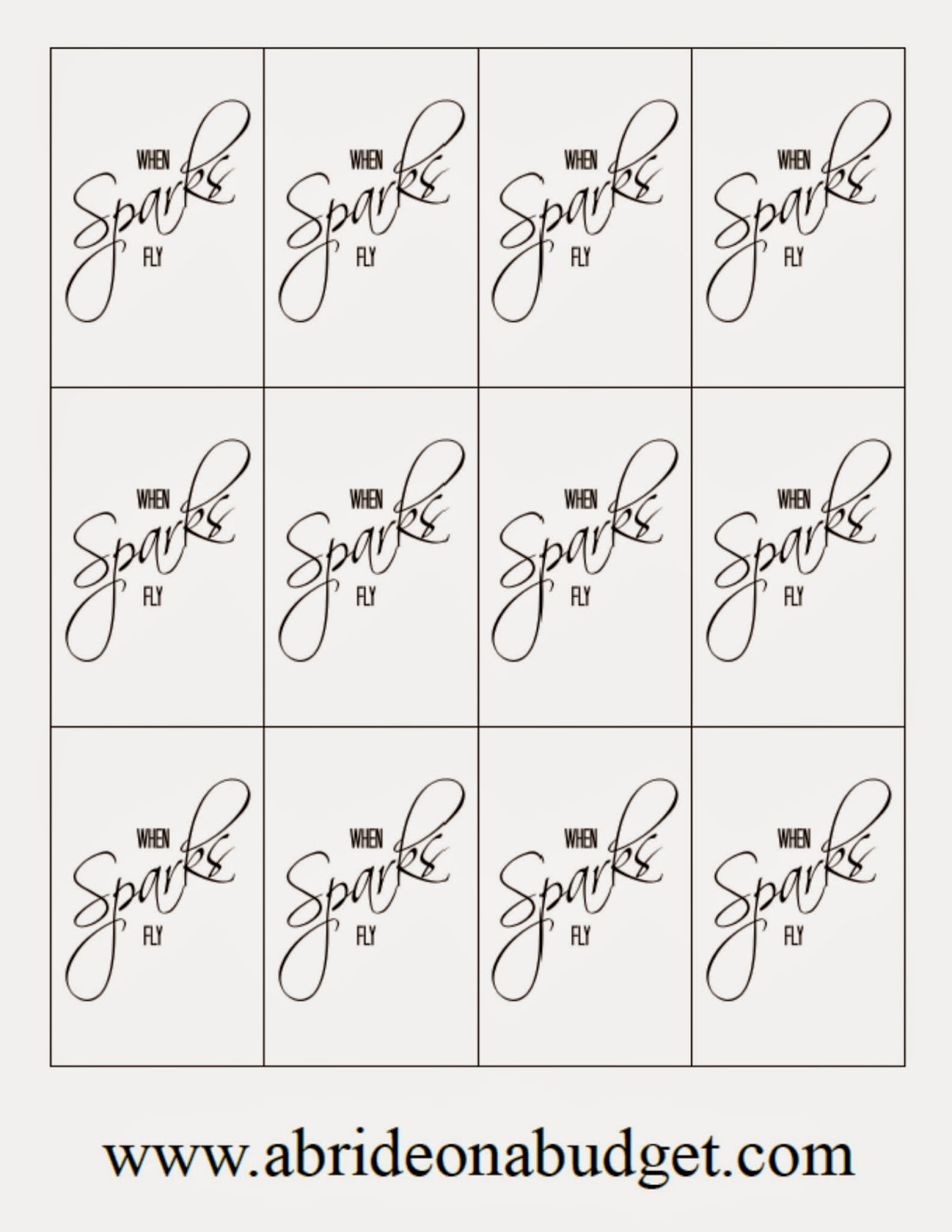 DIY Wedding Sparklers Free Printable Tags A Bride On A Budget