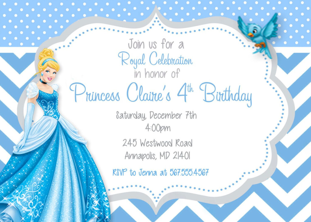 Download Free Printable Cinderella Birthday Invitations Cinderella 