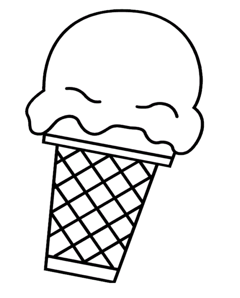 Download High Quality Ice Cream Cone Clip Art Outline Transparent PNG 