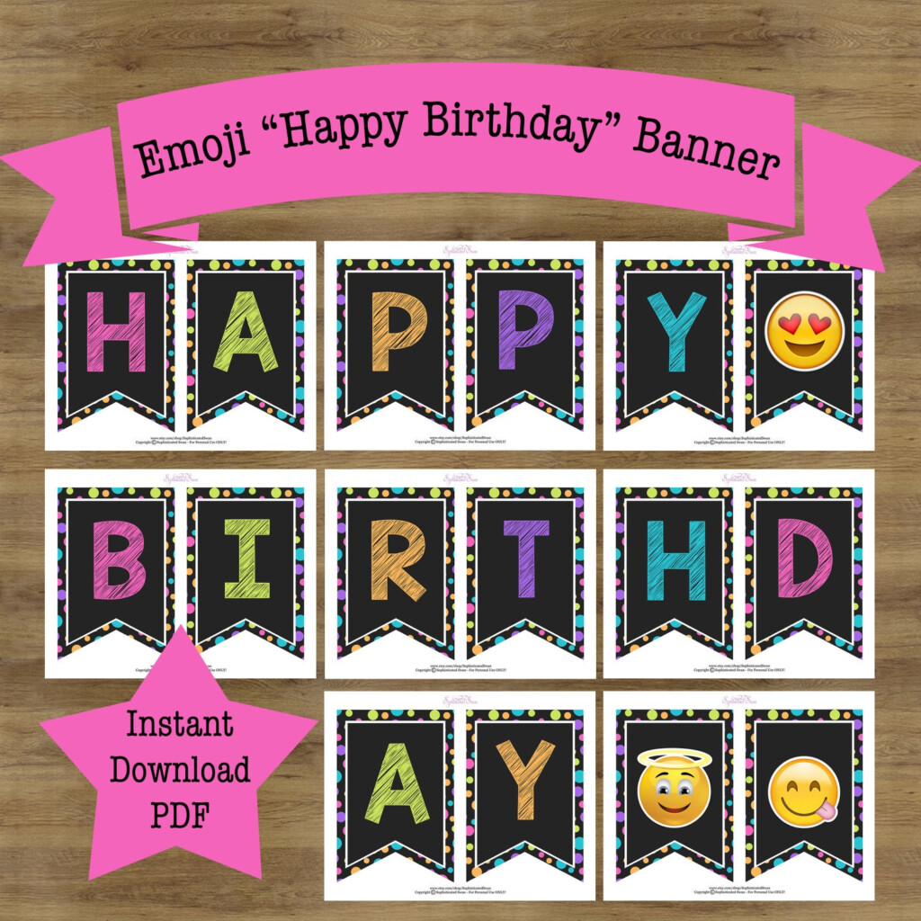 Emoji Banner Emoji Birthday Banner Emoji Birthday