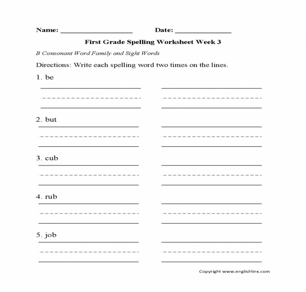 Excellent 3Rd Grade Spelling Words Printable Word Worksheets Db excel