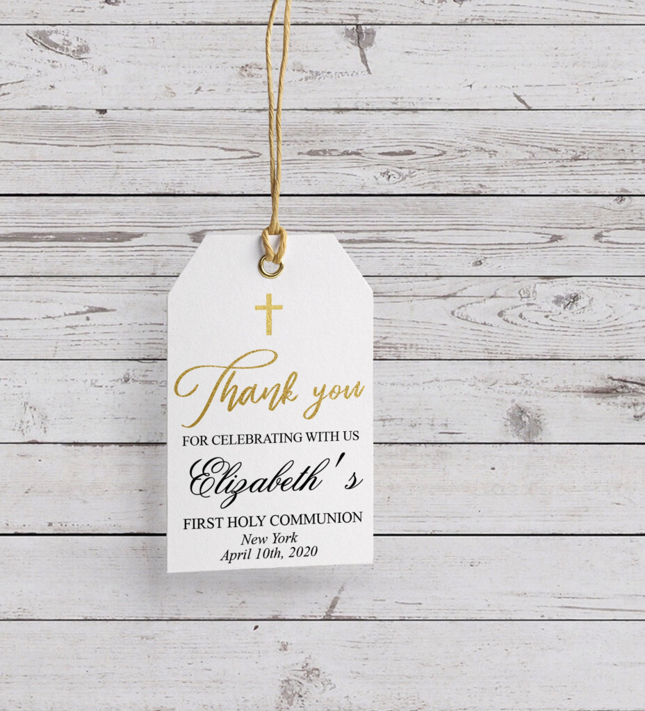 First Communion Favors Tag Baptism Favor Tag Printable Christening 