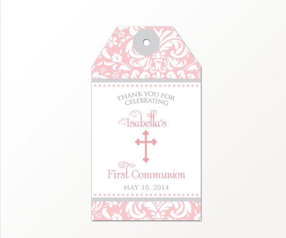 First Communion Thank You Tags Printable Or Printed First Communion 