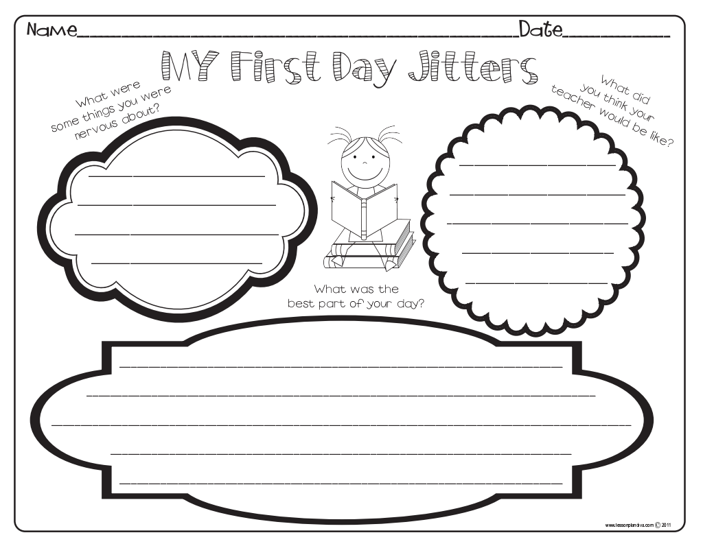 First Day Jitters pdf Google Drive First Day Of School Activities 