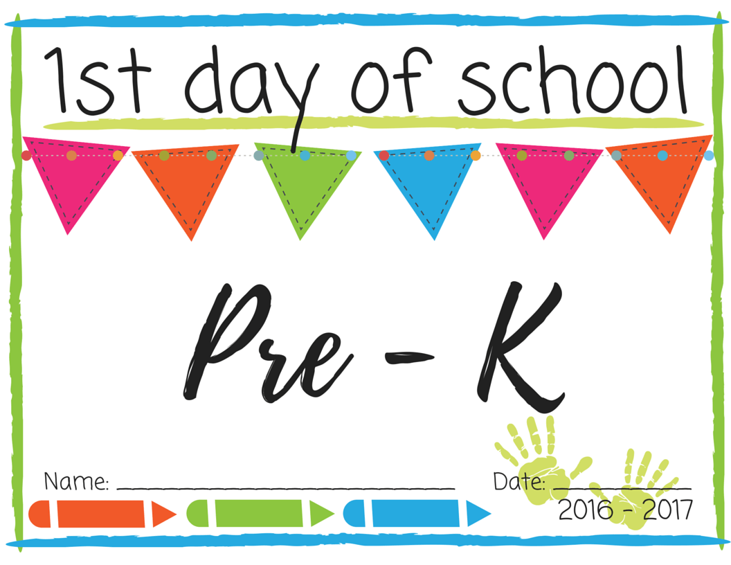 First Day Of School Printable Signs