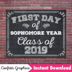 First Day Of Sophomore Year Class Of 2019 By ConfettiGraphics