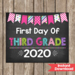 First Day Of Third Grade Sign 8x10 First Day Of 3rd Grade Etsy In