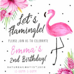 Flamingo Birthday Invitation Perfect For Any Flamingo Party Next To