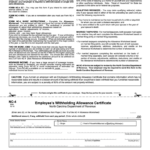Form Nc 4 Employee S Withholding Allowance Certificate Nc 4p