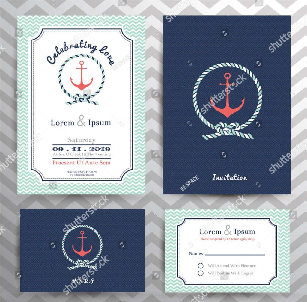 FREE 14 Nautical Wedding Invitation Designs Examples In Word PSD 