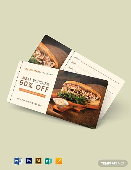 FREE 23 Sample Food Voucher Templates In AI MS Word Pages PSD 