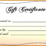 Free 4X6 Gift Certificate Template Printable Gift Certificate In Gift