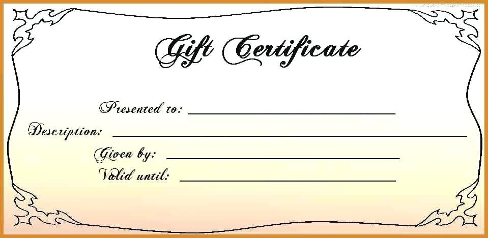 Free 4X6 Gift Certificate Template Printable Gift Certificate In Gift 