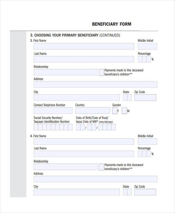 FREE 7 Sample Beneficiary Release Forms In PDF MS Word