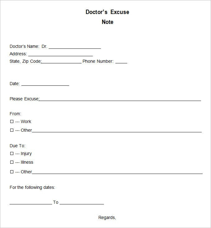 FREE 9 Doctor Excuse Templates In PDF MS Word Pages Google Docs 
