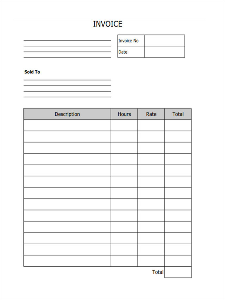 FREE 9 Printable Invoice Forms In PDF Ms Word Excel