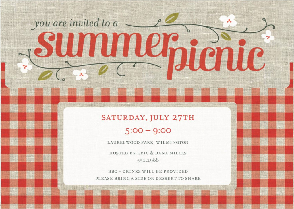 Free Company Picnic Party Invitation Template School Picnic 