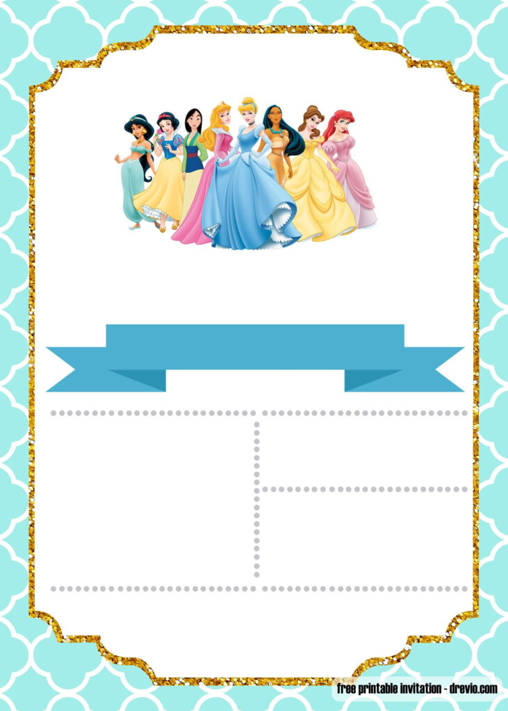 FREE Disney Princess Invitation Template For Your Little Girl s 