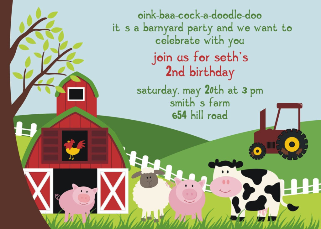 FREE Farm Birthday Invitations FREE Printable Birthday Invitation 