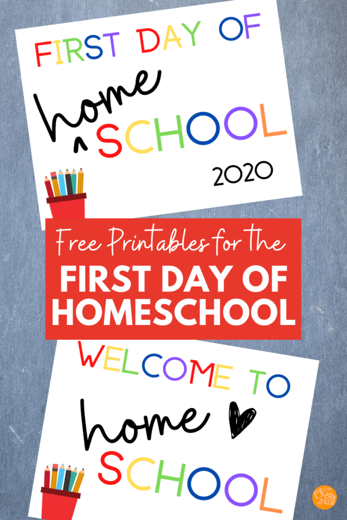 Free First Day Of Homeschool Printable Set Sunny Day Family