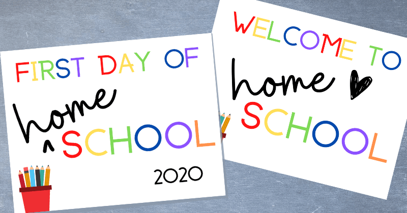 Free First Day Of Homeschool Printable Set Sunny Day Family