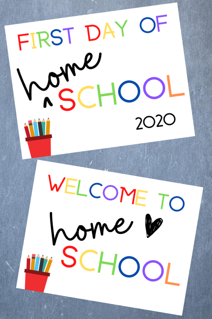 Free First Day Of Homeschool Printable Set Sunny Day Family