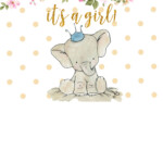 FREE Pink Elephant Invitation Templates For Baby Shower Download
