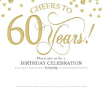 FREE Printable 60th Birthday Invitation Templates 60th Birthday Party